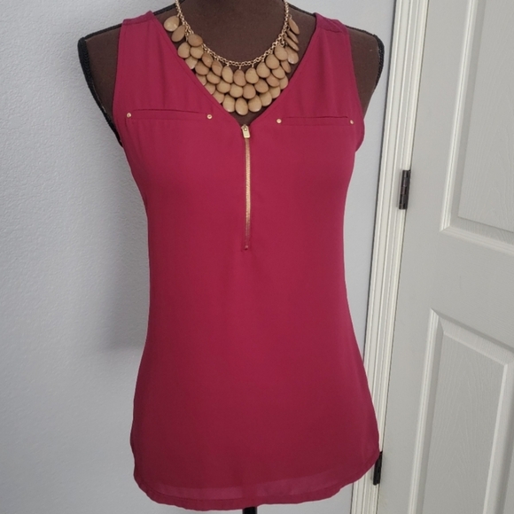 Express Tops - Express Wine Colored Top